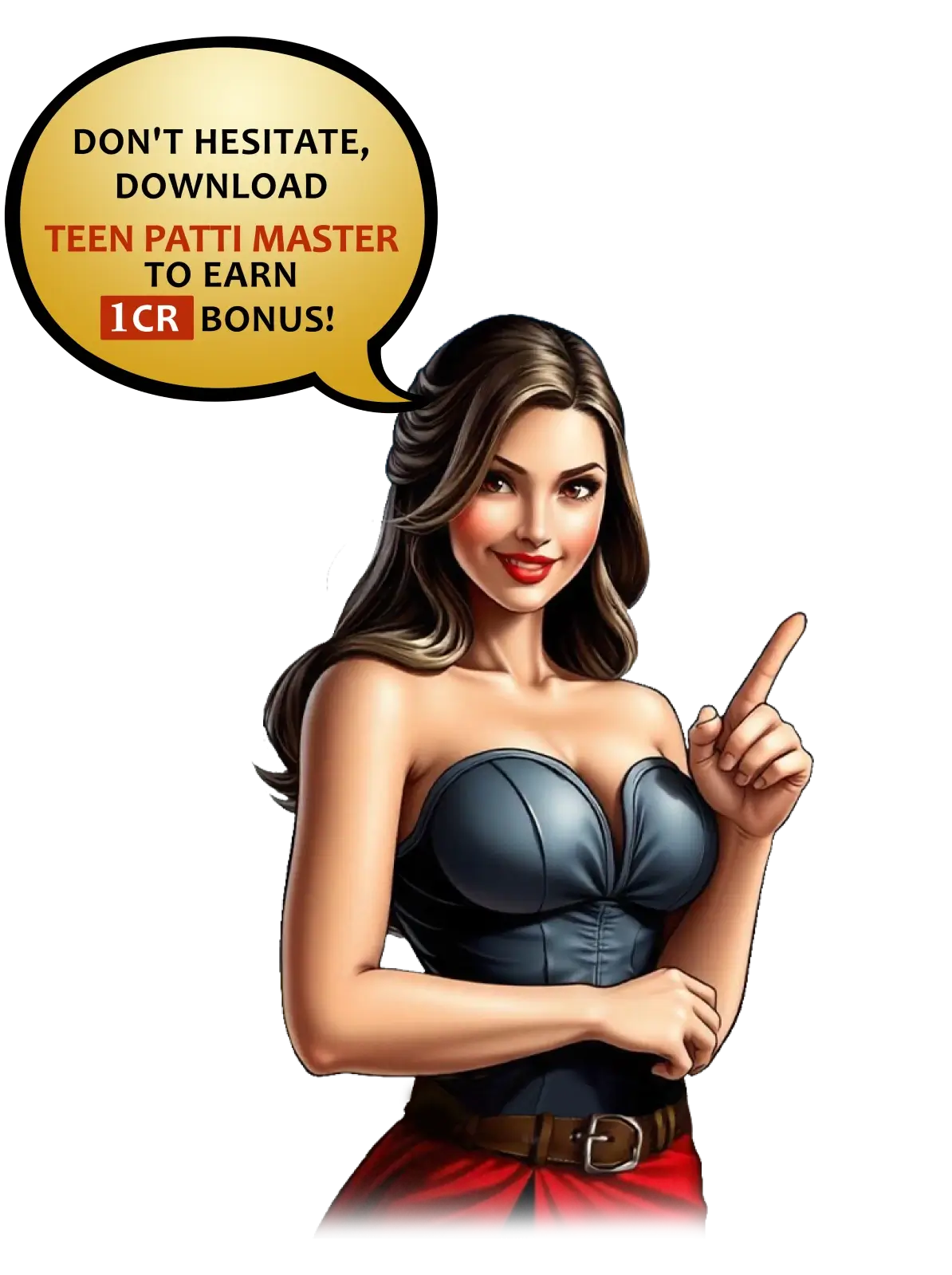 Teen Patti Master download guide character artwork